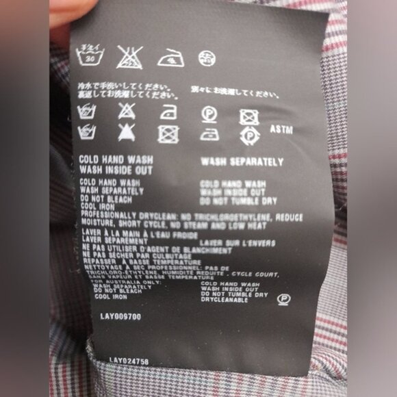 Prada - Mens Casual Checkered Button Down Shirt -Size: 41/16 - Picture 10 of 11